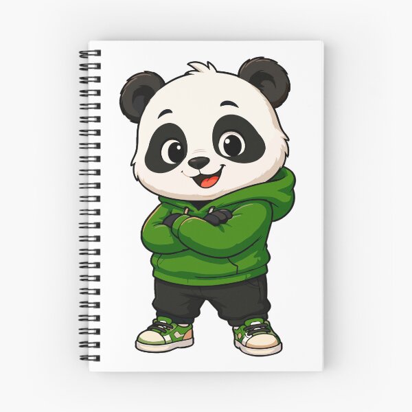 Item preview, Cute Panda in Green Hoodie Cartoon Character designed and sold by Krincydigitalart.