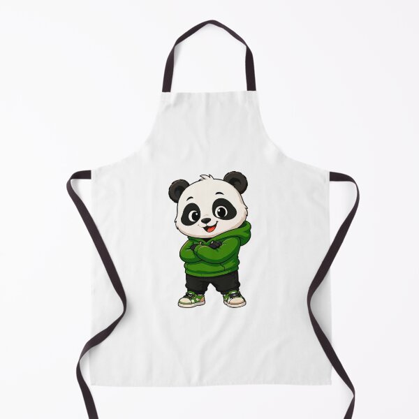 Item preview, Cute Panda in Green Hoodie Cartoon Character designed and sold by Krincydigitalart.