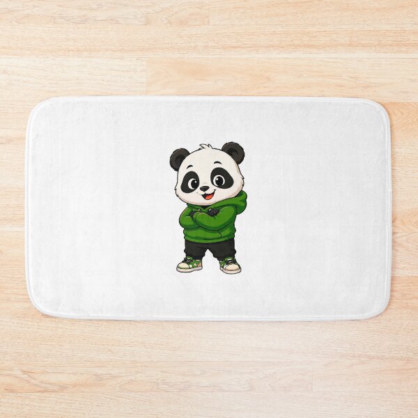 Item preview, Cute Panda in Green Hoodie Cartoon Character designed and sold by Krincydigitalart.