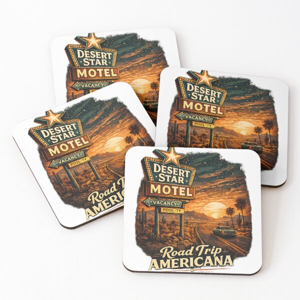 Item preview, Desert Star Motel – Road Trip Americana Vintage Travel Design designed and sold by Fishartpoint.