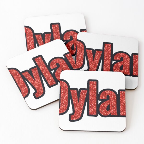 Item preview, Dylan Boy Name Red Rhinestone Texture designed and sold by TheIconSmith.