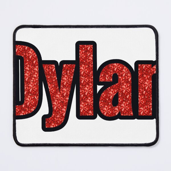Item preview, Dylan Boy Name Red Rhinestone Texture designed and sold by TheIconSmith.