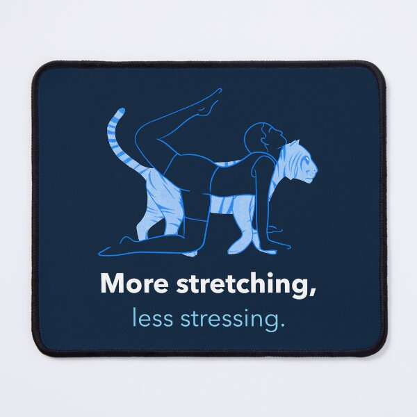 Item preview, More Stretching Less Stressing Tiger Pose Yoga T-Shirt designed and sold by WellspringXflow.