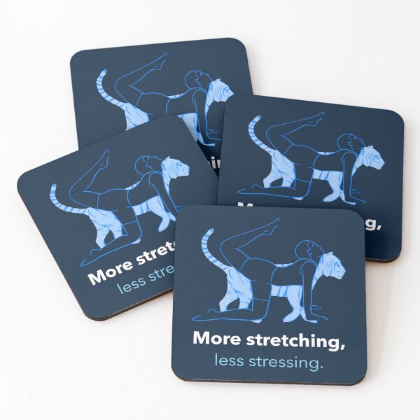Item preview, More Stretching Less Stressing Tiger Pose Yoga T-Shirt designed and sold by WellspringXflow.