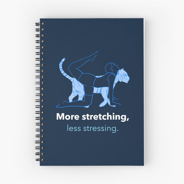 Item preview, More Stretching Less Stressing Tiger Pose Yoga T-Shirt designed and sold by WellspringXflow.