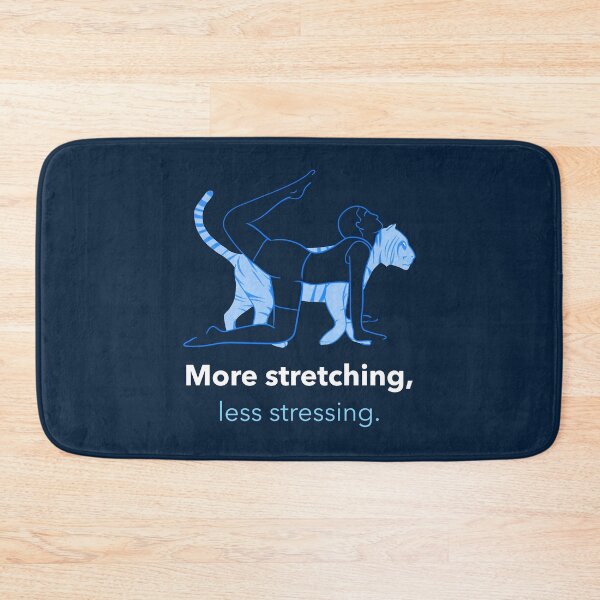 Item preview, More Stretching Less Stressing Tiger Pose Yoga T-Shirt designed and sold by WellspringXflow.
