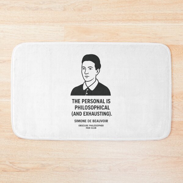 Item preview, Simone de Beauvoir — The Personal Is Philosophical (And Exhausting) | Obscure Philosopher Fan Club designed and sold by Grand Illusions.