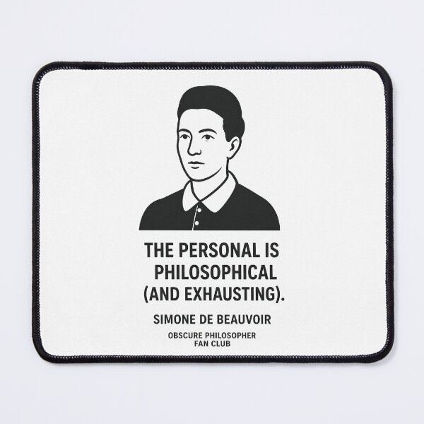 Item preview, Simone de Beauvoir — The Personal Is Philosophical (And Exhausting) | Obscure Philosopher Fan Club designed and sold by Grand Illusions.