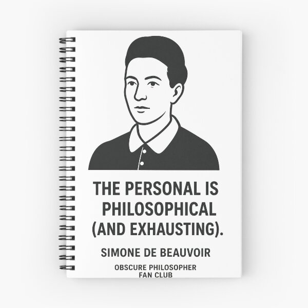 Item preview, Simone de Beauvoir — The Personal Is Philosophical (And Exhausting) | Obscure Philosopher Fan Club designed and sold by Grand Illusions.