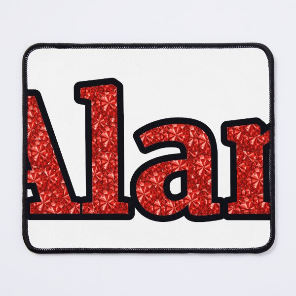 Item preview, Alan Boy Name Red Rhinestone Texture designed and sold by TheIconSmith.