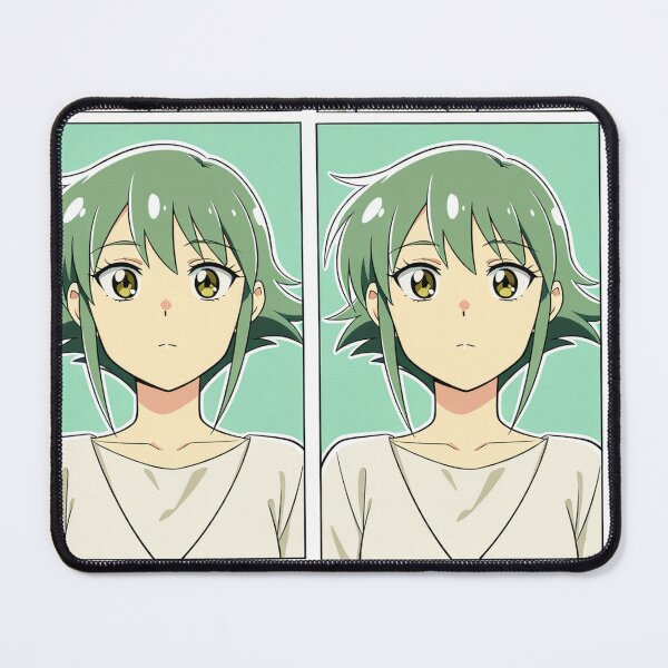 Item preview, Anime - Green Hair Girl Teal Background designed and sold by AnimeShin.