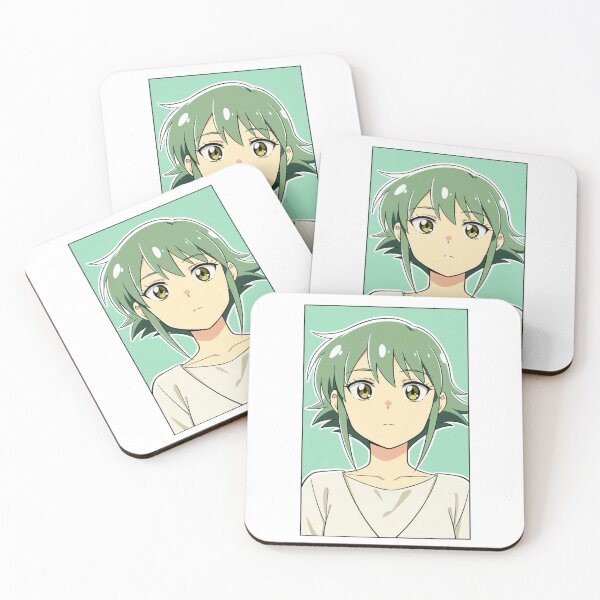 Item preview, Anime - Green Hair Girl Teal Background designed and sold by AnimeShin.