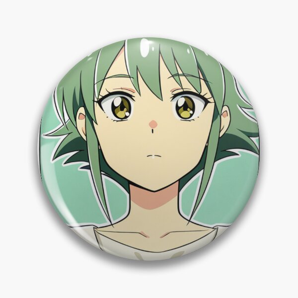 Item preview, Anime - Green Hair Girl Teal Background designed and sold by AnimeShin.