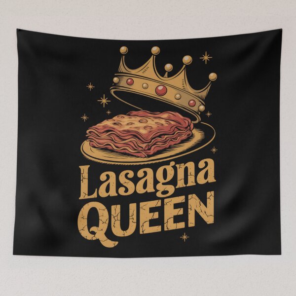 Item preview, Lasagna Queen Cute Golden Crown Cheesy Italian Food Lover Graphic Design designed and sold by Serene woods.