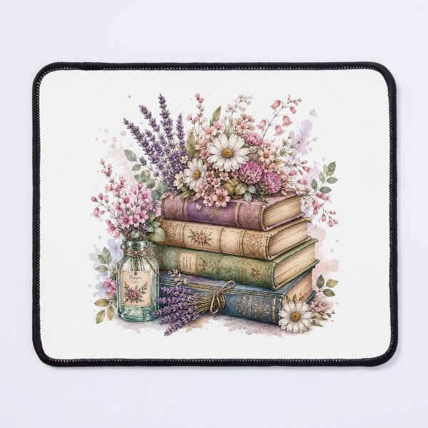 Item preview, Vintage Floral Books Watercolor Art designed and sold by PetalGarden.