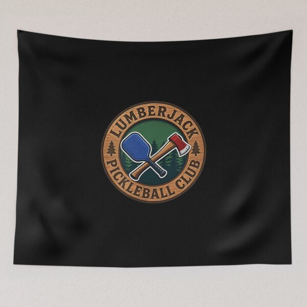Item preview, Lumberjack Pickleball Club Crossed Axe Paddle Vintage Sports Logo Graphic Art designed and sold by Serene woods.