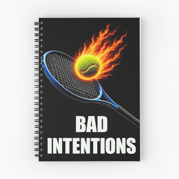 Item preview, Bad Intentions Flaming Tennis Ball Fire Racket Intense Athletic Graphic Art designed and sold by Serene woods.
