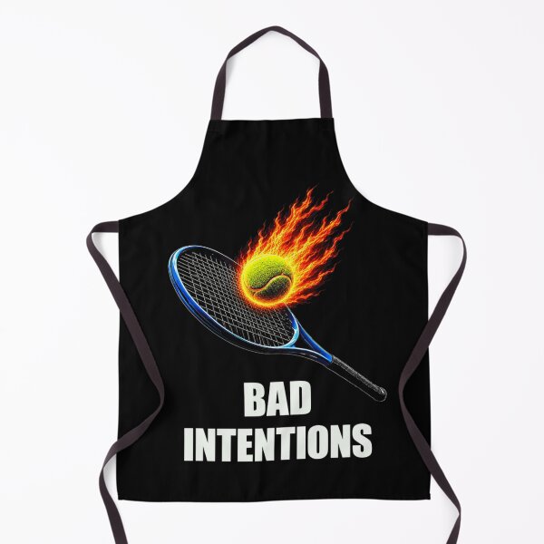 Item preview, Bad Intentions Flaming Tennis Ball Fire Racket Intense Athletic Graphic Art designed and sold by Serene woods.