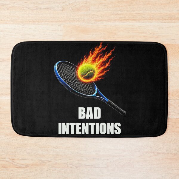 Item preview, Bad Intentions Flaming Tennis Ball Fire Racket Intense Athletic Graphic Art designed and sold by Serene woods.