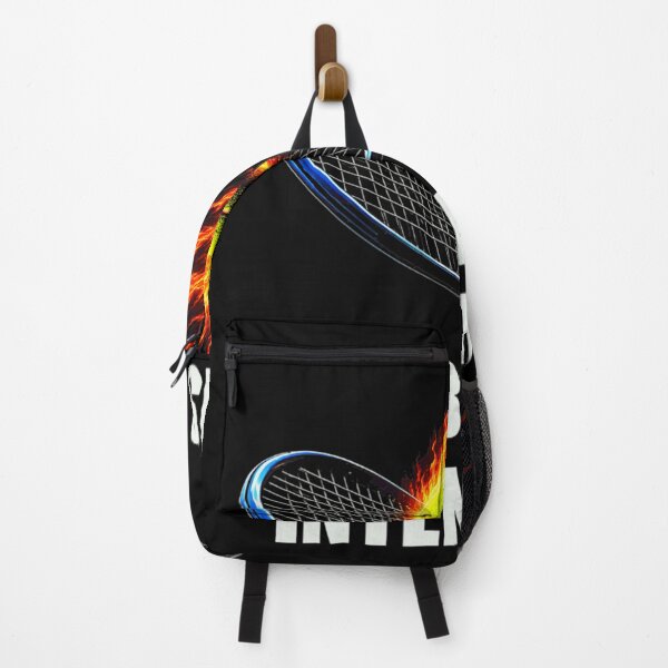 Item preview, Bad Intentions Flaming Tennis Ball Fire Racket Intense Athletic Graphic Art designed and sold by Serene woods.