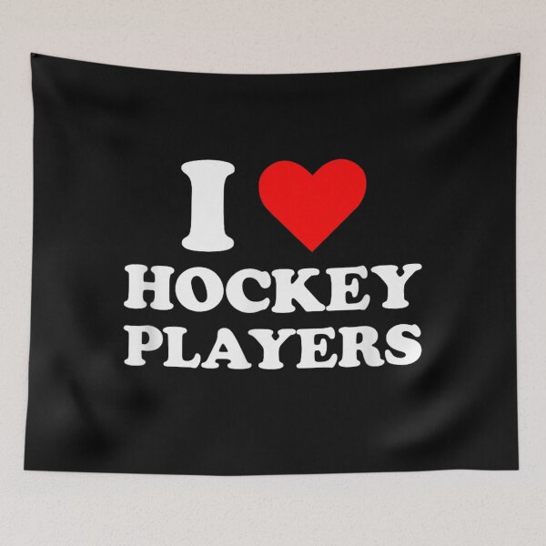 Item preview, I Love Hockey Players Classic Bold Red Heart Ice Hockey Fan designed and sold by Serene woods.