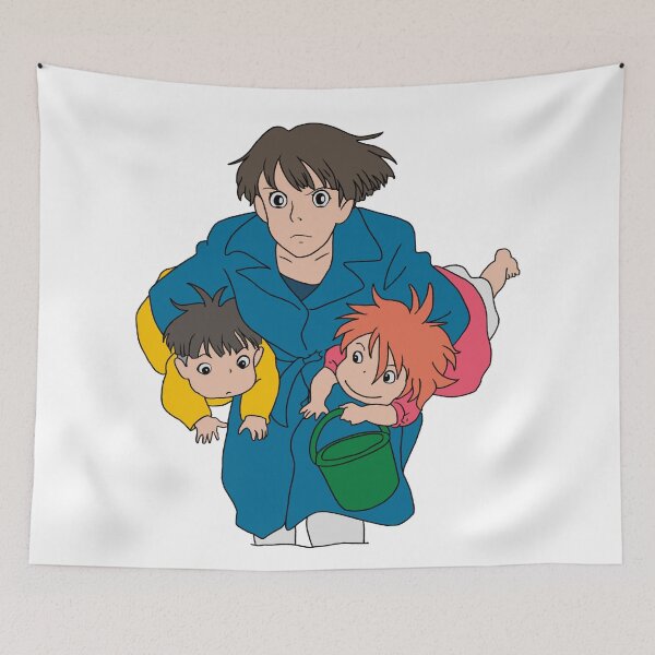 Item preview, Ponyo Sosuke Best Mom Running Illustration designed and sold by Iska-Designs.