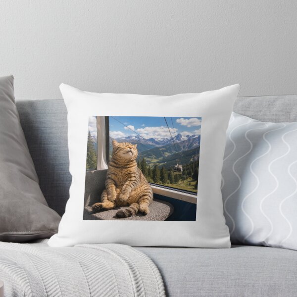 Item preview, Mountain Cable Car Cat designed and sold by LovelyCatGalaxy.