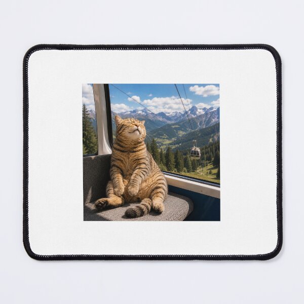 Item preview, Mountain Cable Car Cat designed and sold by LovelyCatGalaxy.