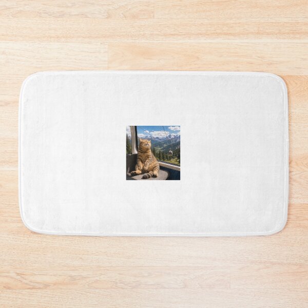 Item preview, Mountain Cable Car Cat designed and sold by LovelyCatGalaxy.