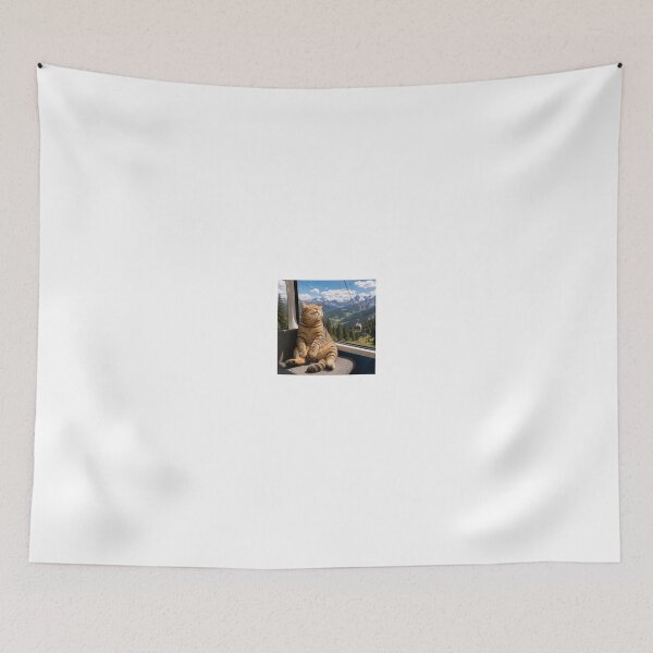 Item preview, Mountain Cable Car Cat designed and sold by LovelyCatGalaxy.