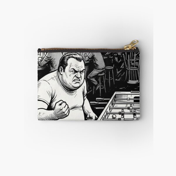 Item preview, Angry Man Playing Foosball Bar Illustration designed and sold by bakosshops.