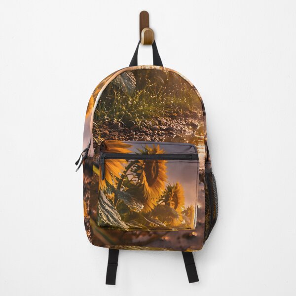Item preview, Sunflower Field Sunset – Peaceful Nature Landscape Wall Art designed and sold by Yomere.