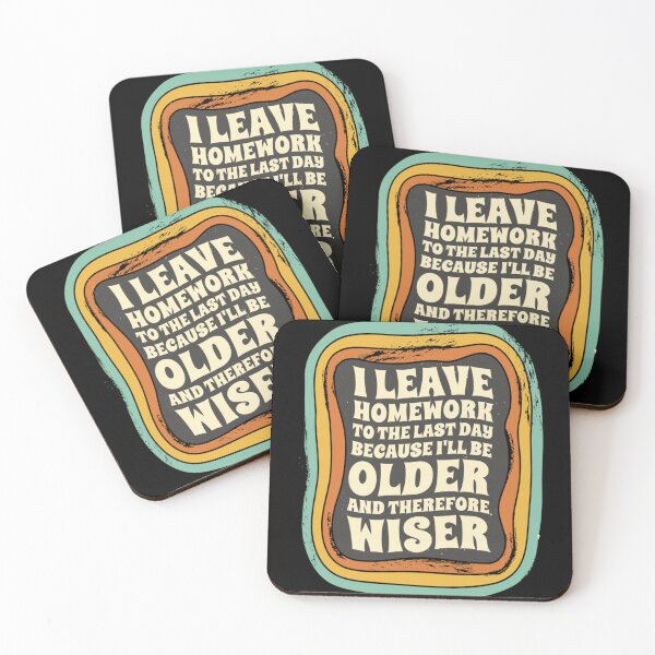 Item preview, Funny Procrastination Homework Last Day Older Wiser Student Retro Wavy Text designed and sold by Taniyah Gomes.