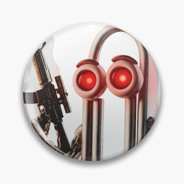 Item preview, Cybernetic Office Paperclip Character With Rifle Vintage 3D Graphic designed and sold by JossDesign15.