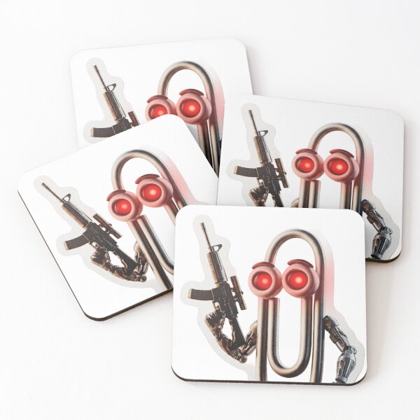 Item preview, Cybernetic Office Paperclip Character With Rifle Vintage 3D Graphic designed and sold by JossDesign15.