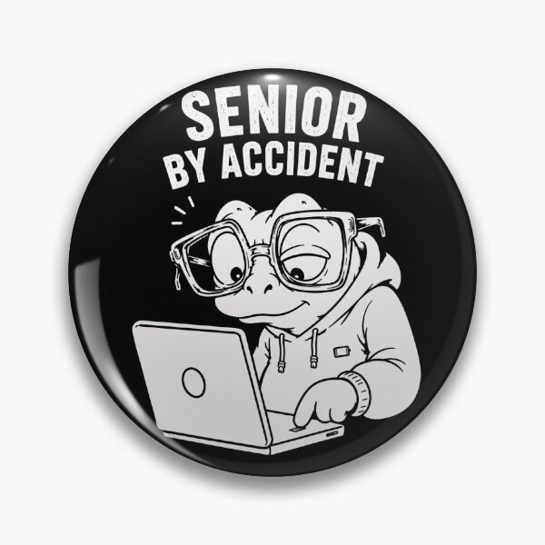 Item preview, Senior By Accident Frog Coder designed and sold by JustLaughCo.
