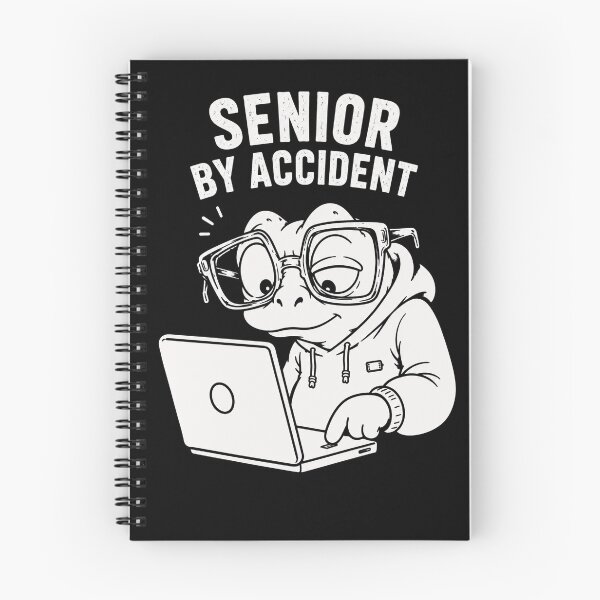 Item preview, Senior By Accident Frog Coder designed and sold by JustLaughCo.