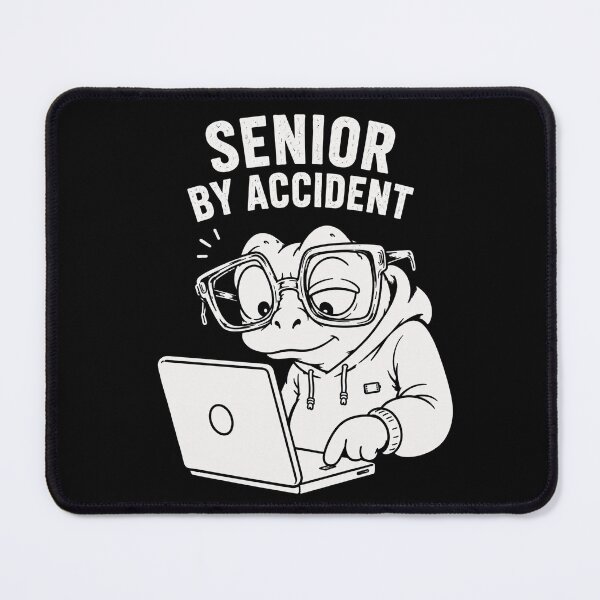 Item preview, Senior By Accident Frog Coder designed and sold by JustLaughCo.