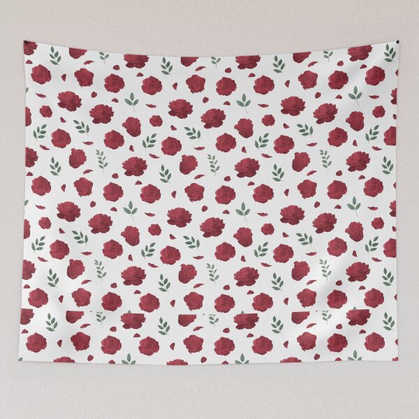 Item preview, Red Rose Seamless Pattern — Floral Watercolor Botanical Repeat Design designed and sold by Zaya_art.