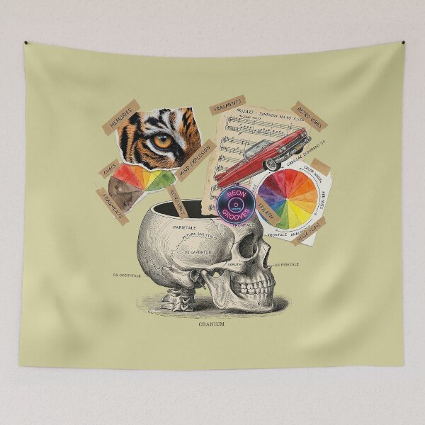 Item preview, Anatomical Surrealism Mind Explosion Collage Art designed and sold by GrabaHuk.