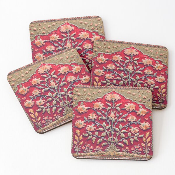Item preview, Indian Floral Rug 17th Century Print designed and sold by Vicky Brago-Mitchell®.