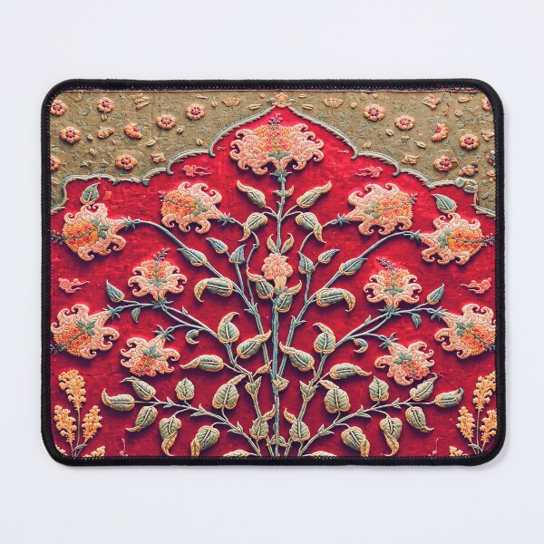 Item preview, Indian Floral Rug 17th Century Print designed and sold by Vicky Brago-Mitchell®.
