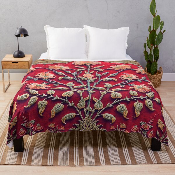 Item preview, Indian Floral Rug 17th Century Print designed and sold by Vicky Brago-Mitchell®.