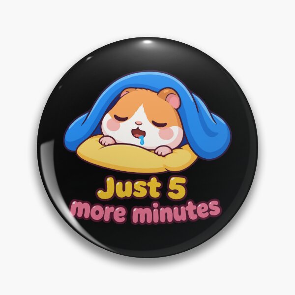 Item preview, Just 5 More Minutes Cute Sleeping Hamster Kawaii Lazy Morning Meme T-Shirt designed and sold by DarojadNR.