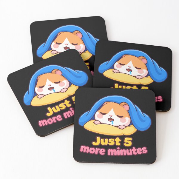 Item preview, Just 5 More Minutes Cute Sleeping Hamster Kawaii Lazy Morning Meme T-Shirt designed and sold by DarojadNR.