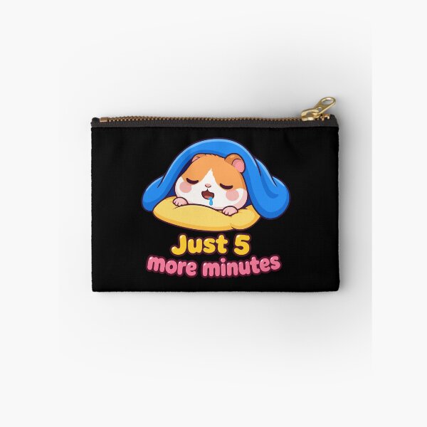 Item preview, Just 5 More Minutes Cute Sleeping Hamster Kawaii Lazy Morning Meme T-Shirt designed and sold by DarojadNR.