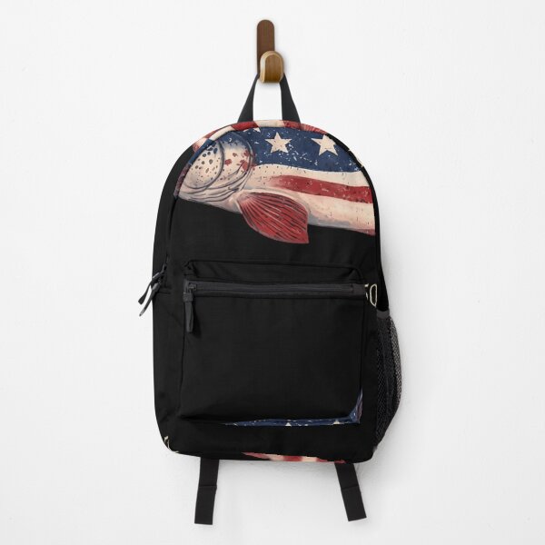 Item preview, Patriotic American Flag Trout Fish 250th Anniversary Bass Fishing Graphic designed and sold by Taniyah Gomes.