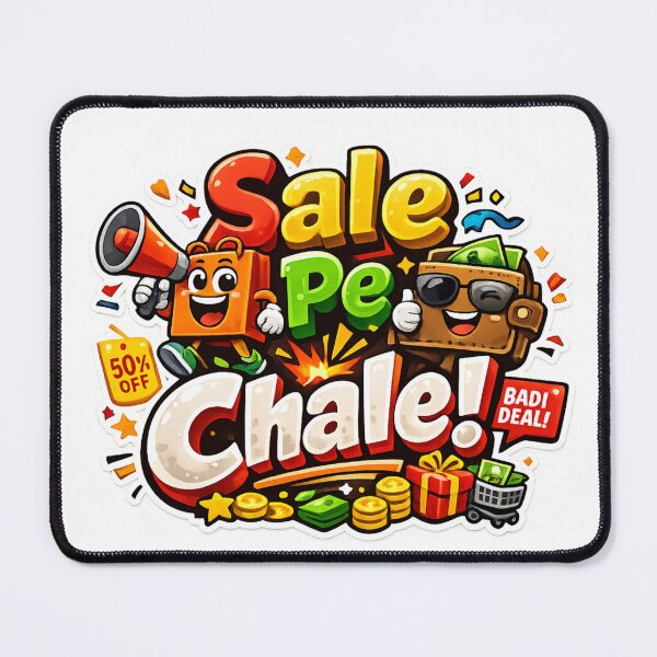 Item preview, Sale Pe Chale Text Sticker designed and sold by Jyotisima8929.