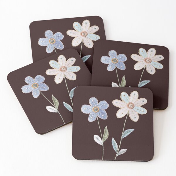 Item preview, Pastel Floral Embroidery Art designed and sold by MegaNovaArt.