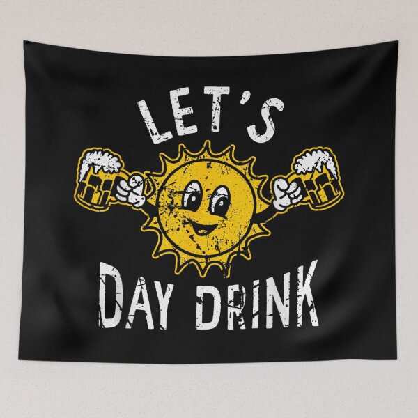 Item preview, Funny Retro Vintage Sun Character Lets Day Drink Summer Beer Lovers designed and sold by Taniyah Gomes.